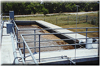 Top view of a treatment plant