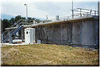 Side view of a treatment plant